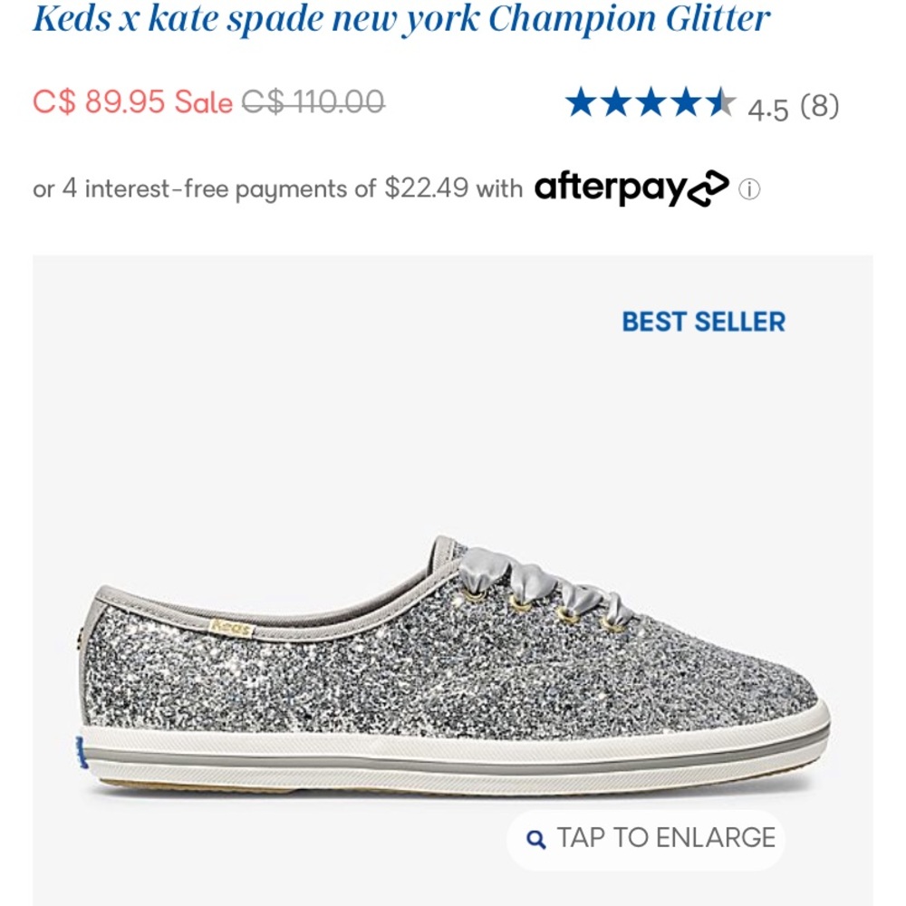 Keds Champion Glitter Sneakers in Silver